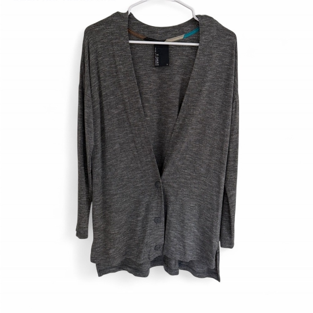 Anthropologie Dolan Women’s Longline Cardigan Sweater Size S Gray Rayon Preppy